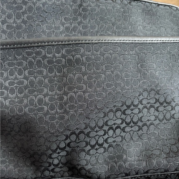 Gentler used Coach Signature makeup/laptop pouch tote clutch bag - Picture 8 of 8